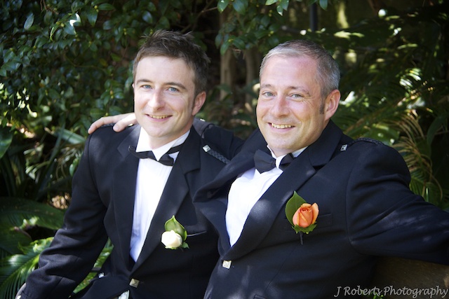 Groom with best man wedding photography